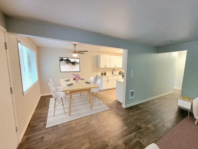 Living Room/ Dining Room / Kitchen - 896 Sq ft floorplan