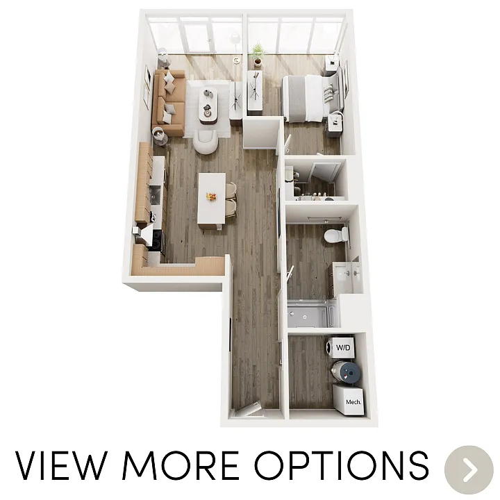 Floor plan 1 bedroom 1 bathroom