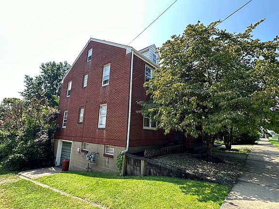 Side view with garage