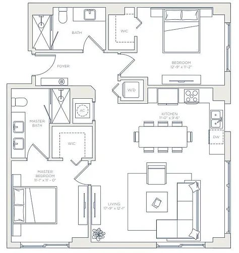 Floor plan West - B2