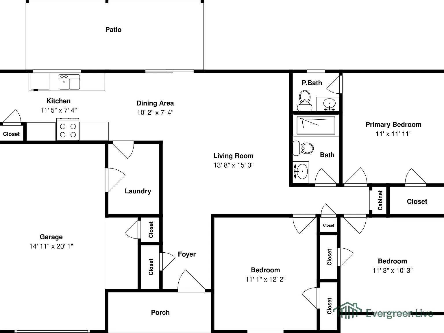 3 bed, 1.5 bath, 1338 sqft, $1,745 — Photo 1