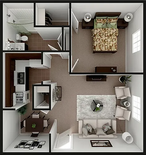 Floor plan One Bedroom