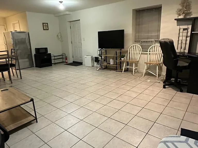 Large living room with dining area
