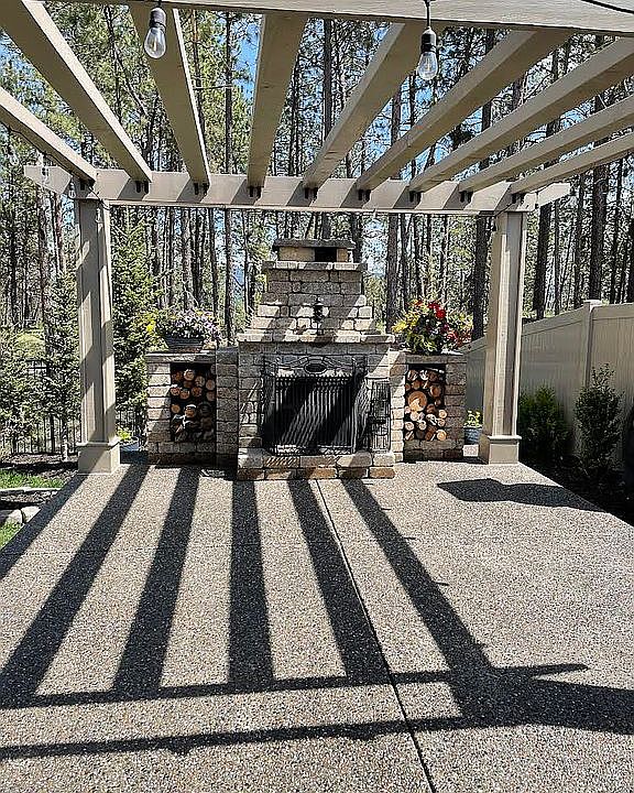 Stone Wood burning  fireplac