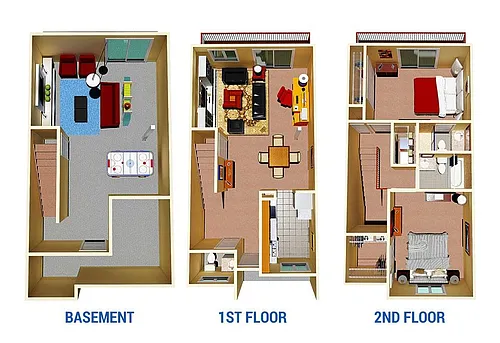 Floor plan 3 Floor Townhome