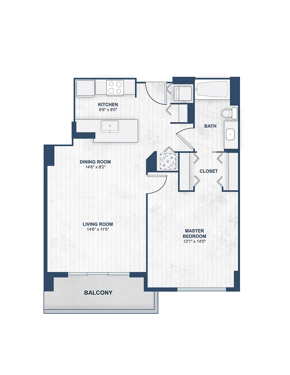 Floor plan 1/1 BRITTANY