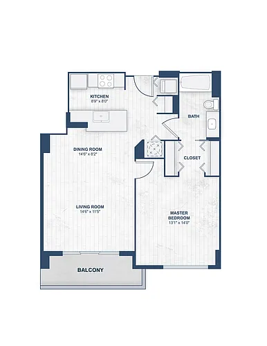 Floor plan 1/1 BRITTANY