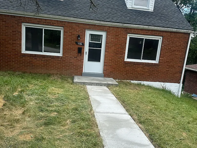 New concrete front sidewalk