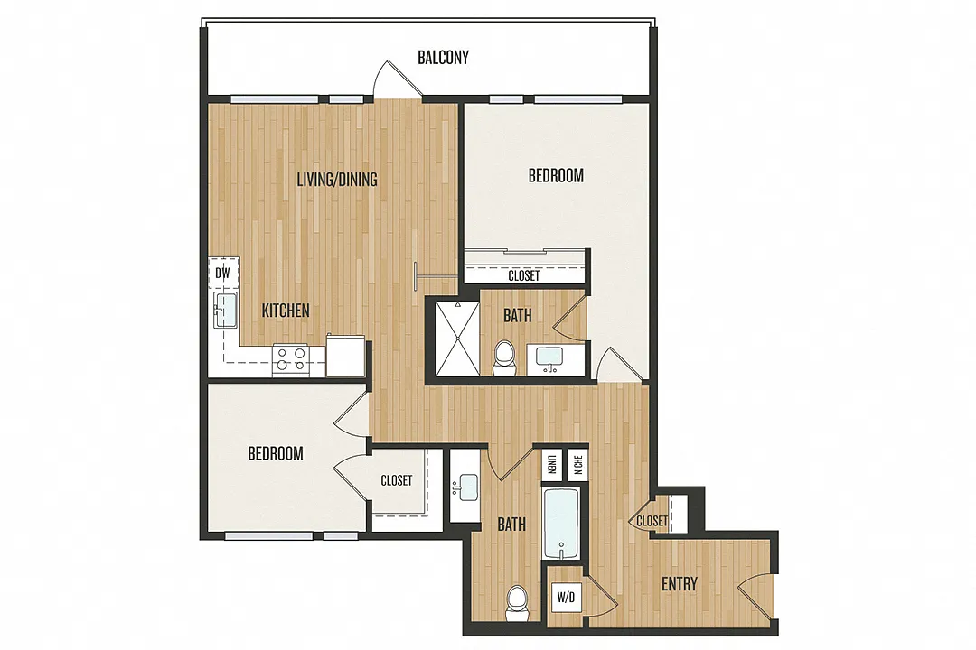 Floor plan 2 Bedroom C5