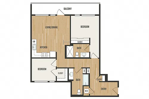 Floor plan 2 Bedroom C5