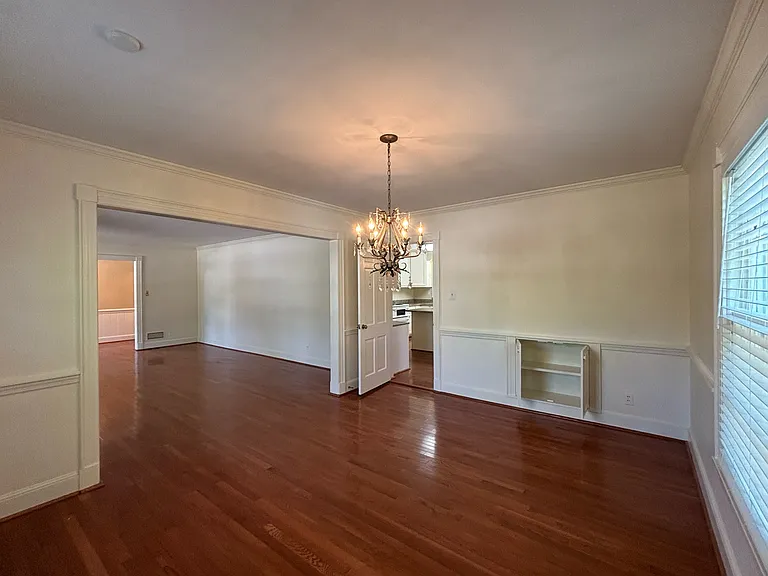 Formal dining room side view