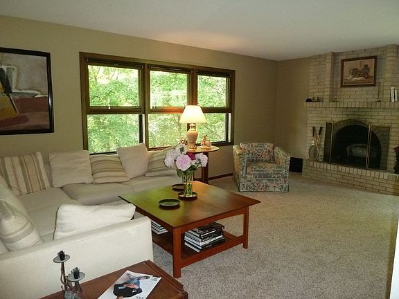 Livingroom wood burning fire