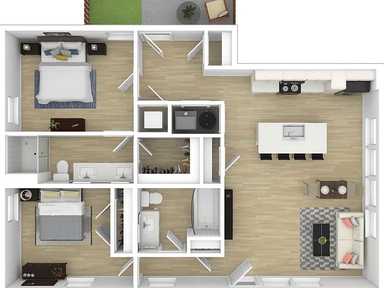 2 BD Stacked Duplex Ground 2 BD Stacked Duplex Ground