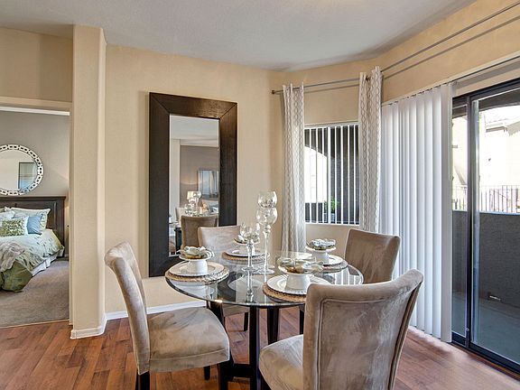 A dining area off the kitchen