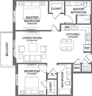 2B5 Floor Plan 2B5 Floor Plan