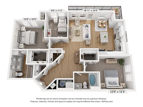 Floor plan C1B - Amethyst