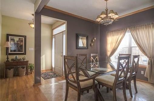 Formal dining w/ Travertine 