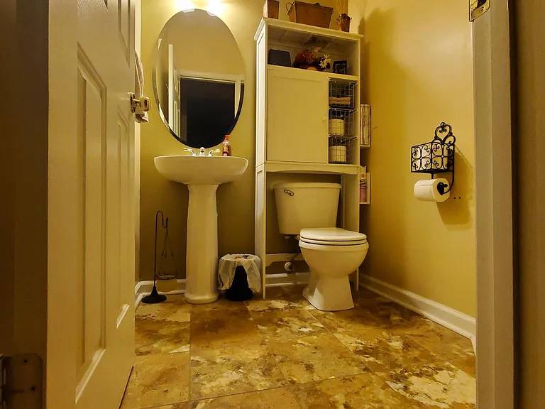 Half bathroom downstairs.