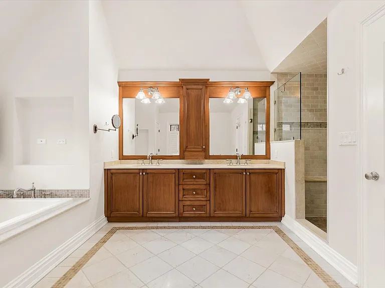 primary bathroom with double sink