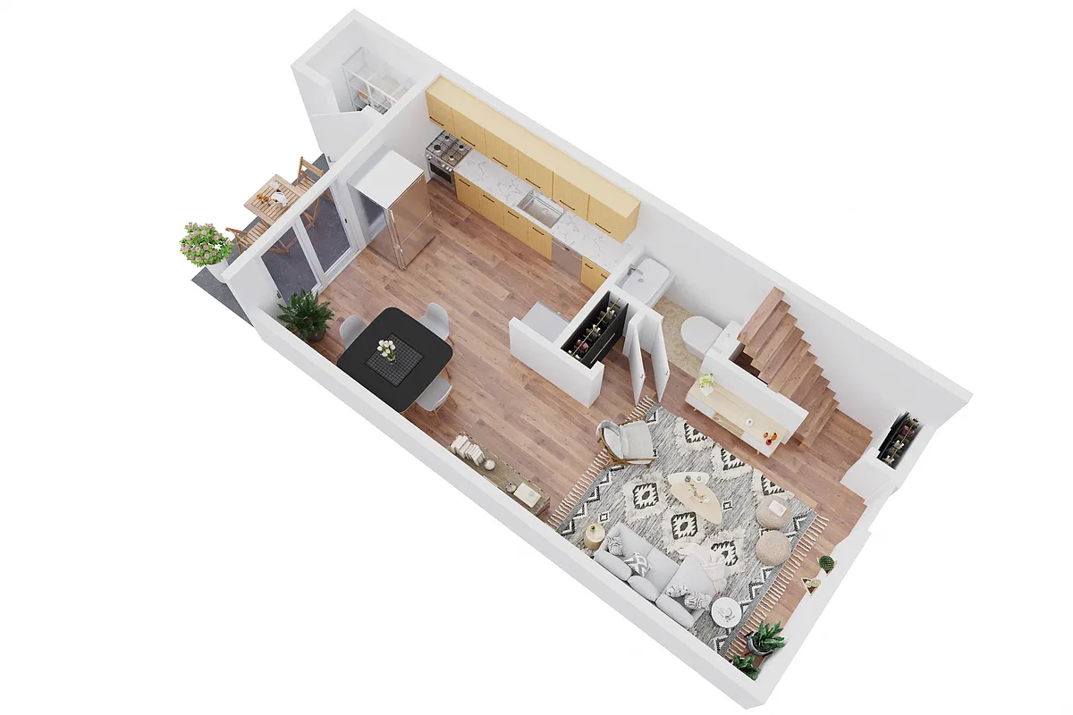 Floor plan Two Bedroom Townhome