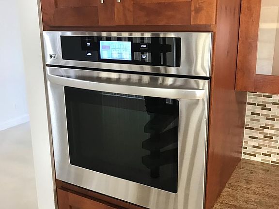 stainless steel oven with touch screen feature