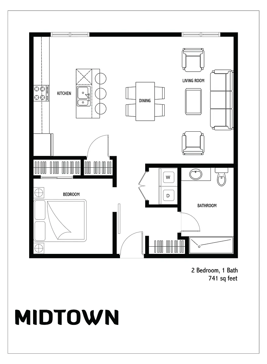 Floor plan Unit BF