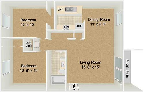 Floor plan Floorplan 2X1