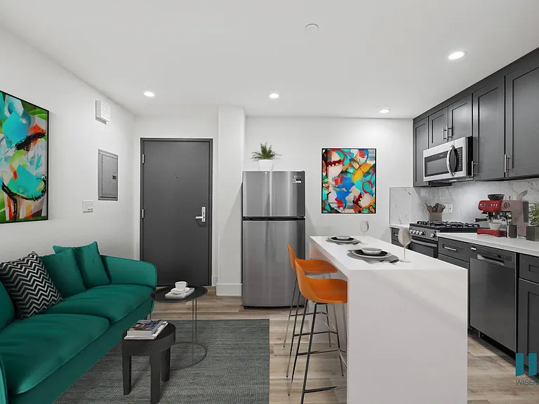 Open-Concept Kitchen, Dining, and Living Room Space