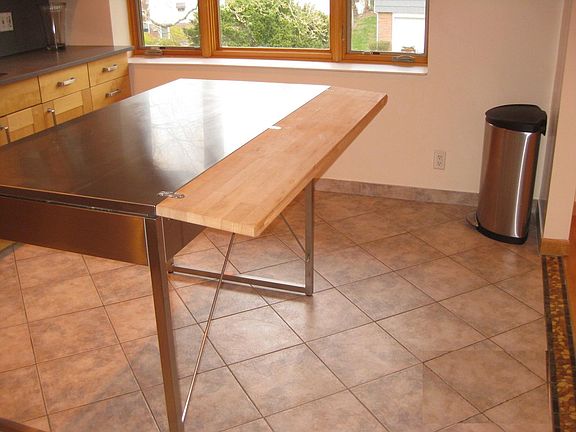 Large picture window in kitchen