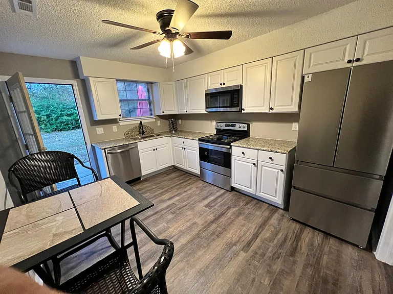 All Stainless appliances: Refigerator, Stove, Microwave, Dishwasher & Granite countertops & New Cabinets