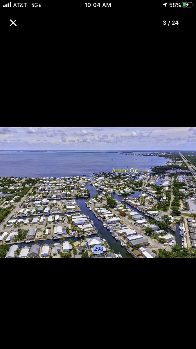 Aerial view of home with direct cruise to bay - 298 Belmont Ln