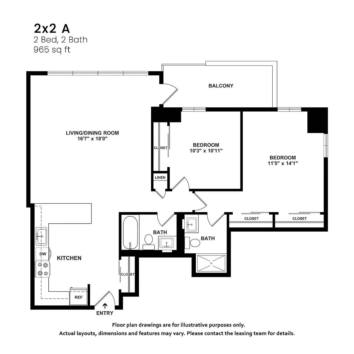 Floor plan 2X2 A