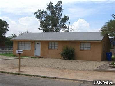 Freshly painted stucco exterior.
