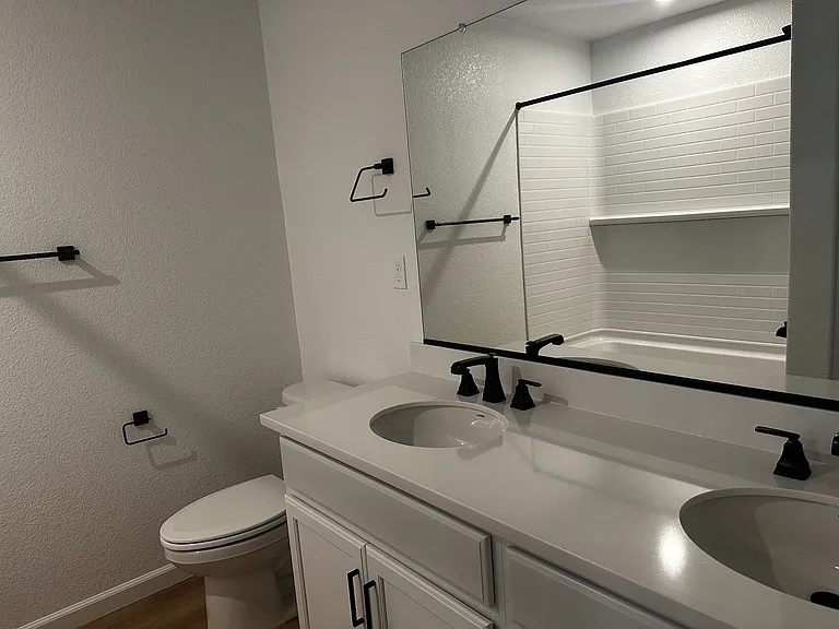 Upstairs Guest Bathroom with double sink