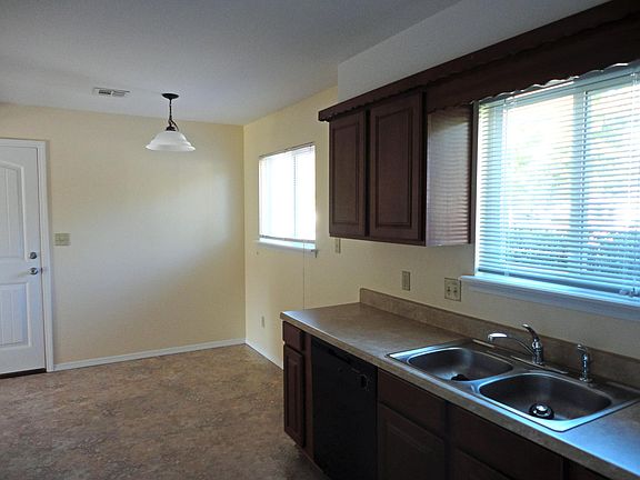 kitchen with view to dining area