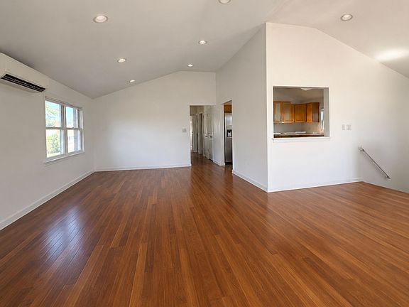 Spacious living room with high ceilings