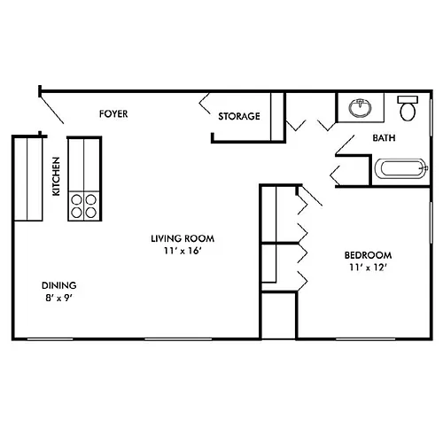 Floor plan One Bedroom