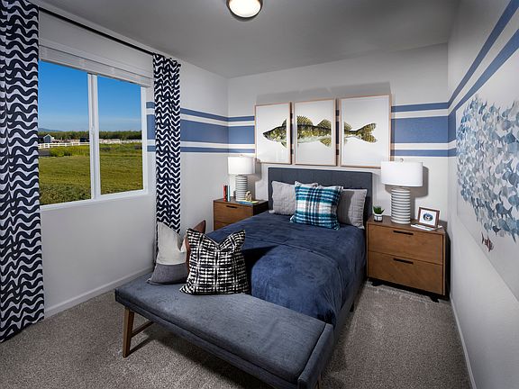 Bedroom at a Meritage Homes community in Winters, CA.