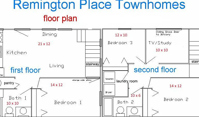 Floor Plan with approx dimensions
