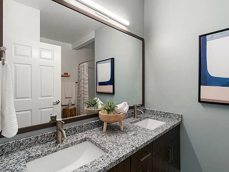 New lighting and fixtures in bathrooms