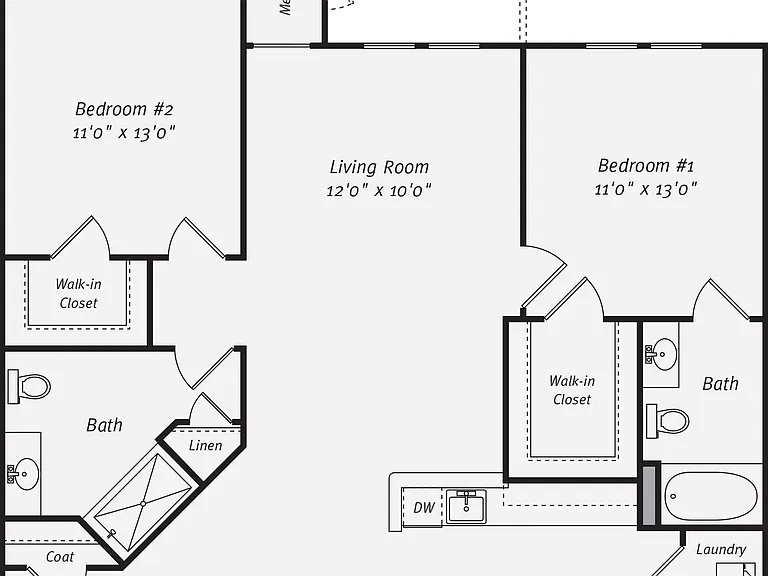 Rutherford Station - B4AR - 2 Beds - 2 Baths - 1156 Sq. ft.