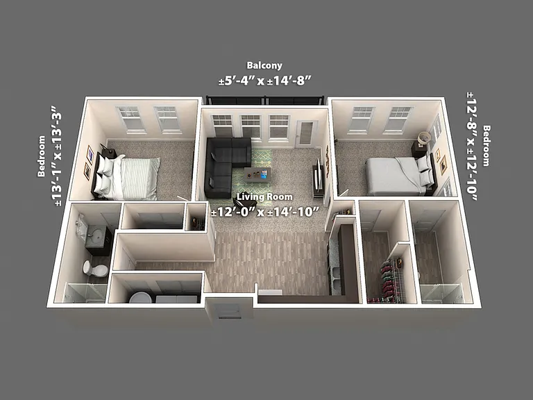 Flat 202 Dimensions Flat 202 Dimensions