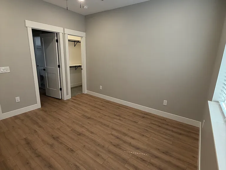 Guest bedroom with walk-in closet