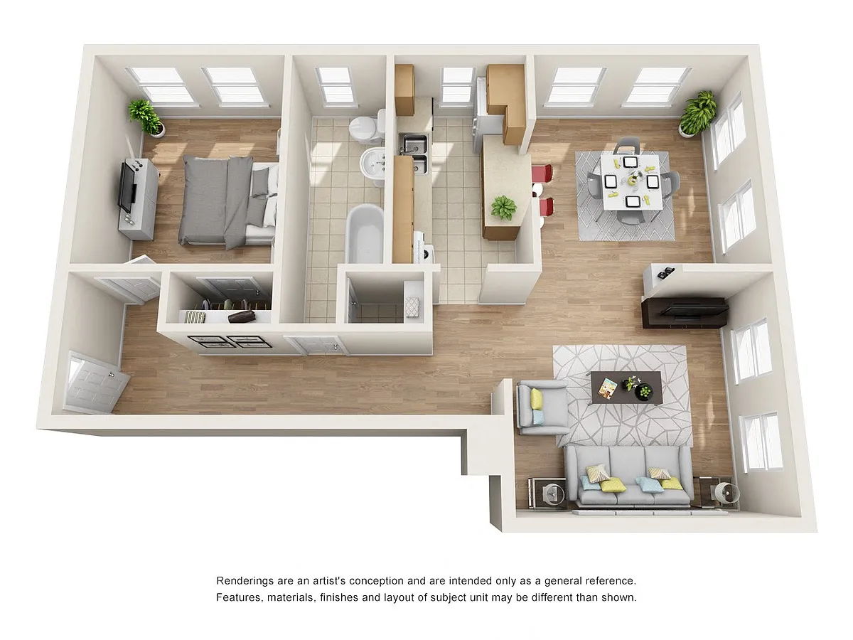 Floor plan 3 Arnoldale 1 BR 800 SQFT