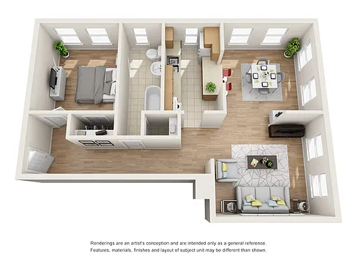 Floor plan 3 Arnoldale 1 BR 800 SQFT