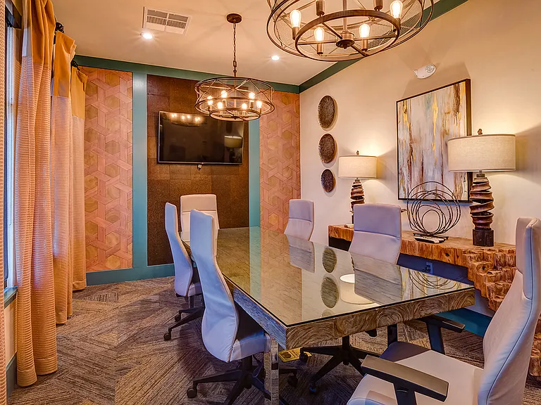 Meet in the well-appointed conference room