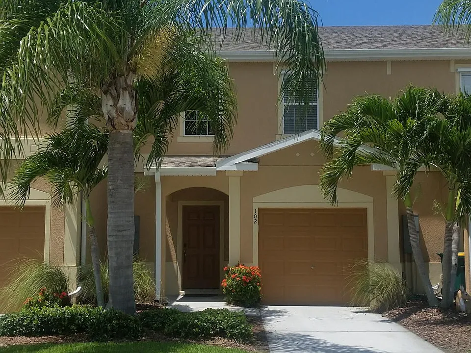 Exterior and a single car garage
