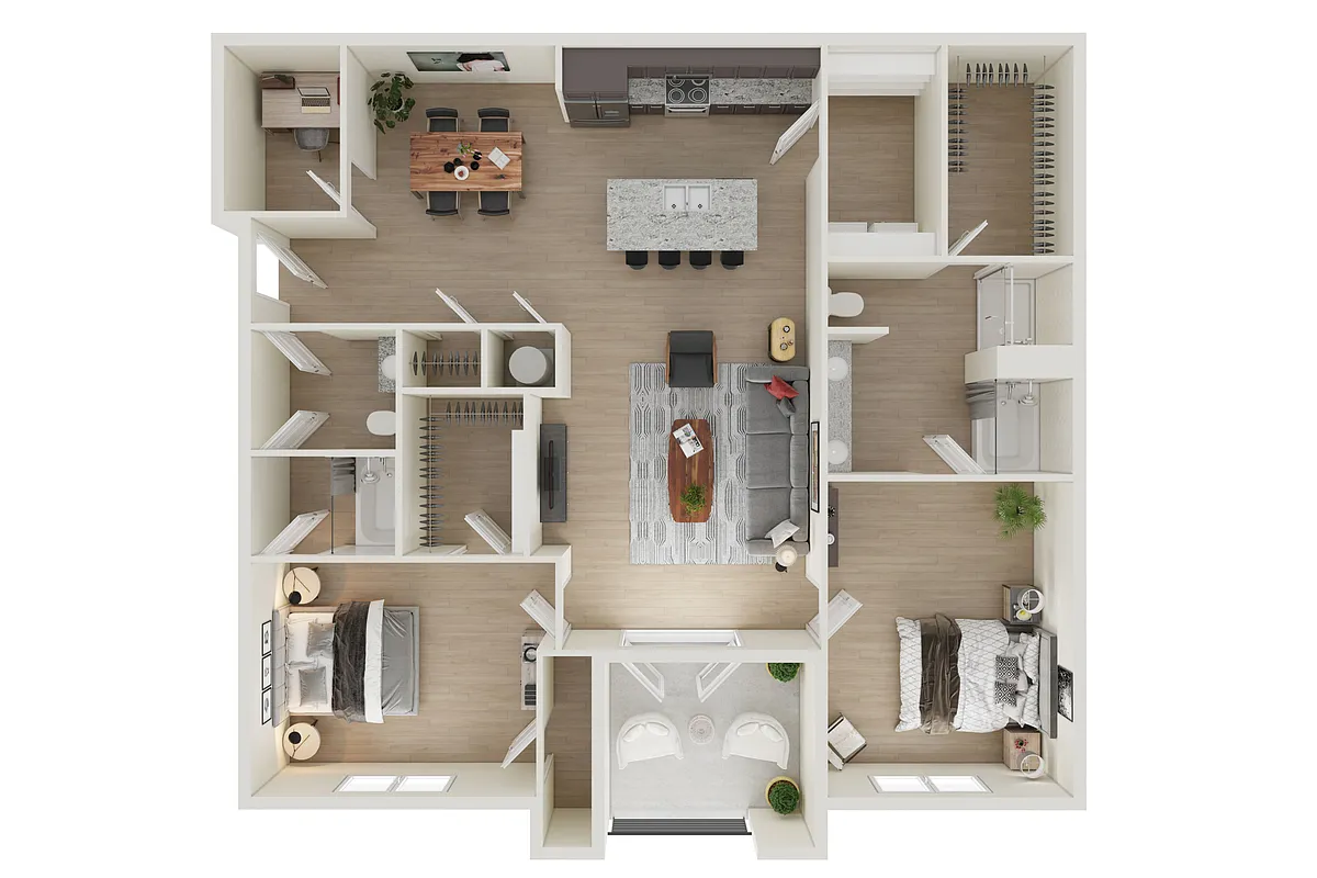 Floor plan 2 Bedroom Standard