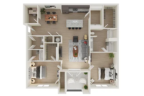 Floor plan 1 Bedroom Halo