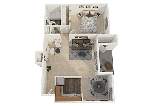 Floor plan 1 Bedroom B